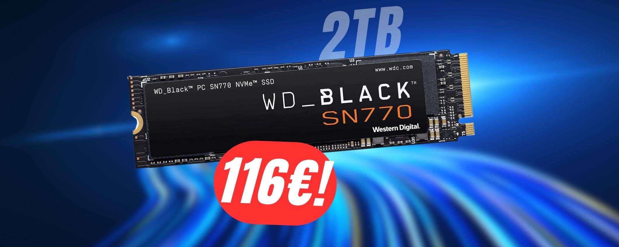 Questo SSD da 2TB è tra i più veloci ed è in OFFERTA (116€!) Questo SSD da 2TB è tra i più veloci ed è in OFFERTA (116€!)