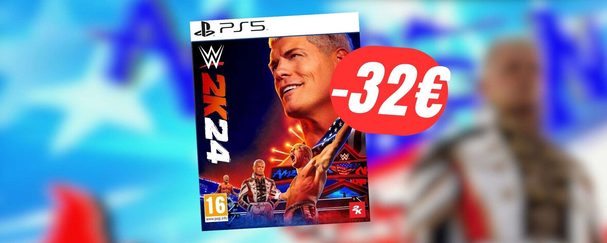 WWE 2K24 (PS5): botte da orbi a 32€ IN MENO su Amazon! WWE 2K24 (PS5): botte da orbi a 32€ IN MENO su Amazon!