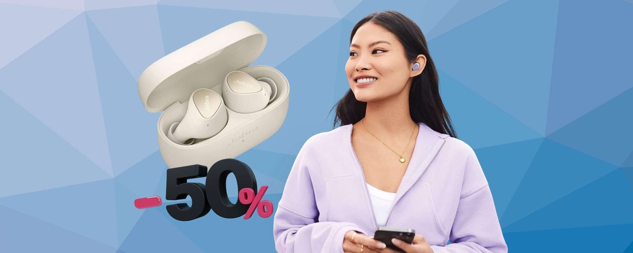 Amazon OUTLET: sconto del 50% per gli auricolari wireless Jabra Elite 4 Amazon OUTLET: sconto del 50% per gli auricolari wireless Jabra Elite 4