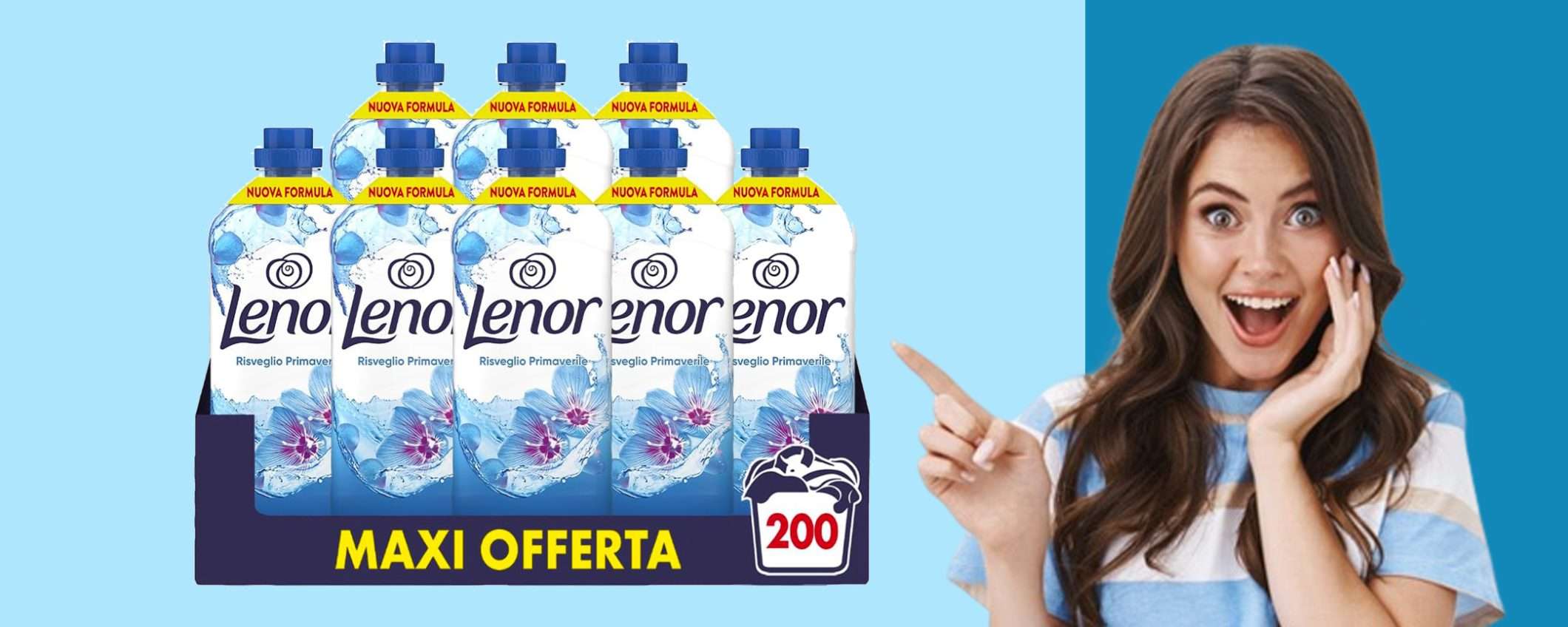 Ammorbidente lavatrice Lenor (200lavaggi): -51% con Prime Day Ammorbidente lavatrice Lenor (200lavaggi): -51% con Prime Day
