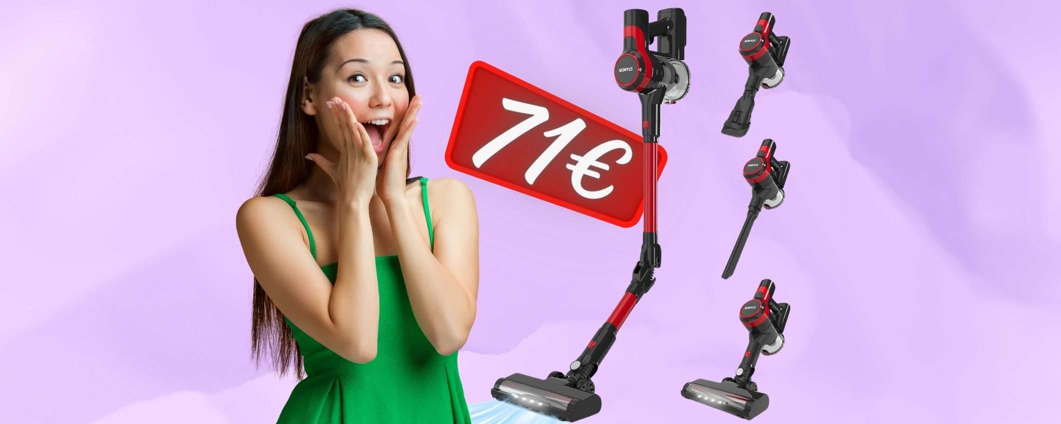 Aspirapolvere senza fili a PREZZO FUORI di TESTA su Amazon, solo 71€ Aspirapolvere senza fili a PREZZO FUORI di TESTA su Amazon, solo 71€