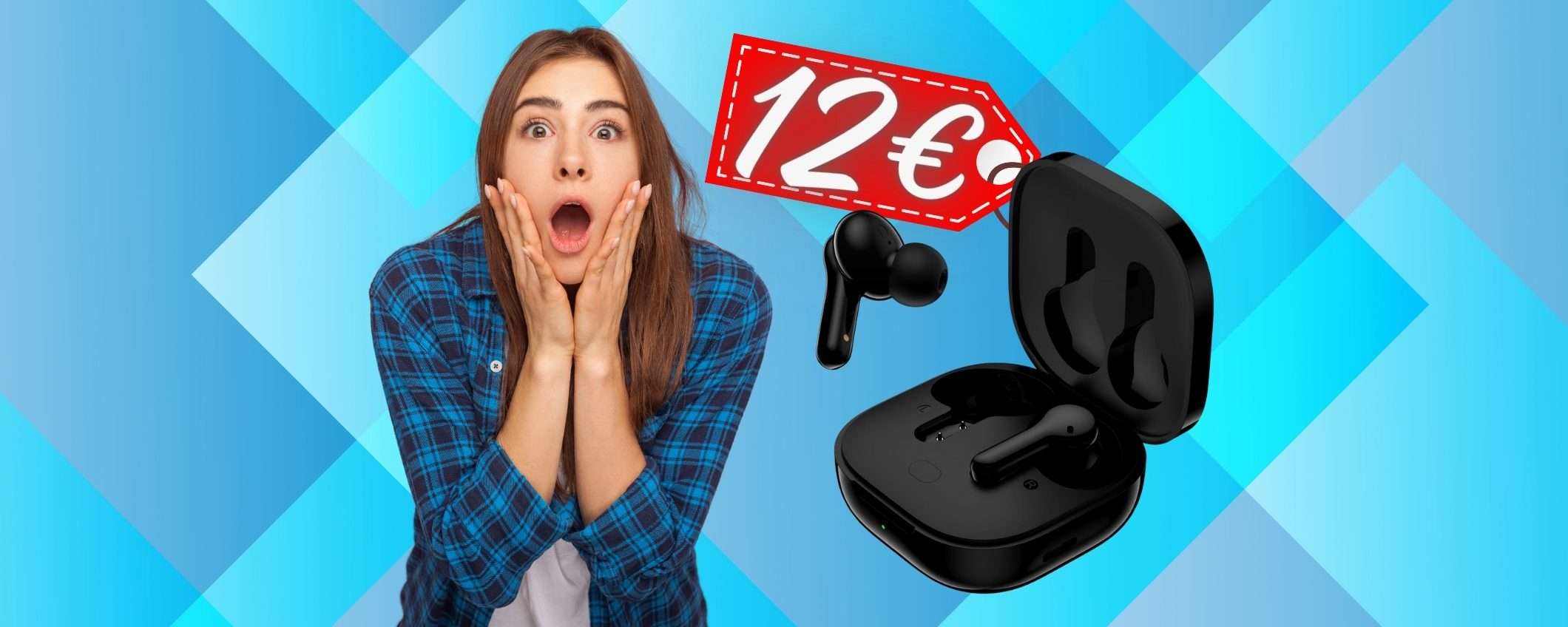 Auricolari wireless fino a 40h di audio: massimo comfort, piccola spesa (12€) Auricolari wireless fino a 40h di audio: massimo comfort, piccola spesa (12€)