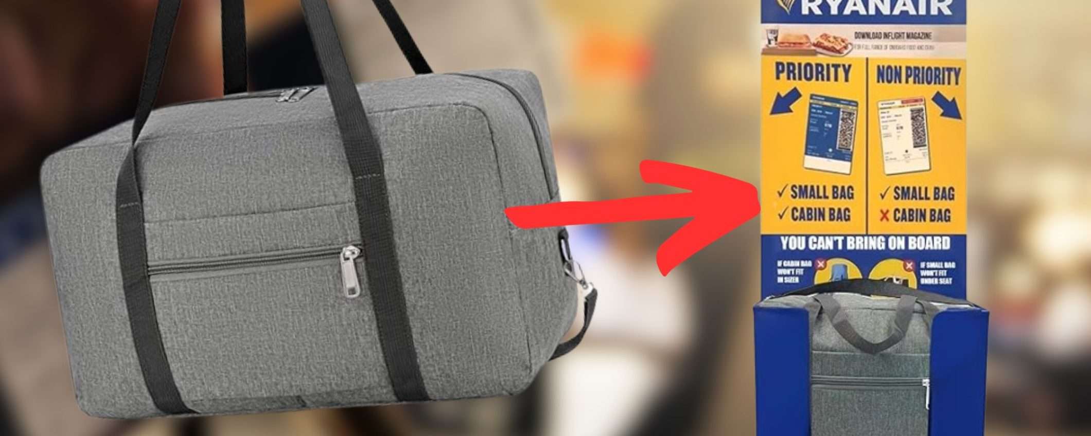 Bagaglio a mano per Ryanair 40x20x25: lo imbarchi SEMPRE GRATIS (11,99€) Bagaglio a mano per Ryanair 40x20x25: lo imbarchi SEMPRE GRATIS (11,99€)