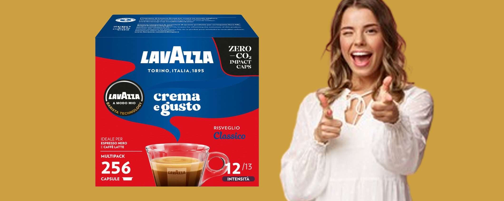 Capsule Lavazza A Modo Mio (256pz): sconto WOW (0,20€/unità) Capsule Lavazza A Modo Mio (256pz): sconto WOW (0,20€/unità)