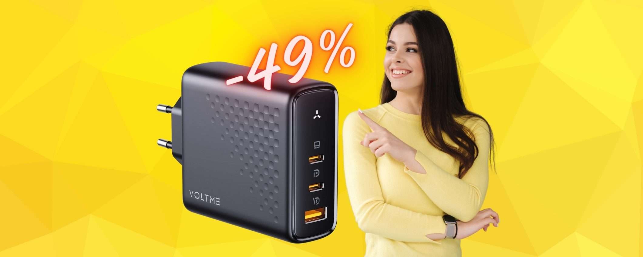 Caricatore USB da 140W e 3 uscite (quasi) a METÀ PREZZO su Amazon Caricatore USB da 140W e 3 uscite (quasi) a METÀ PREZZO su Amazon
