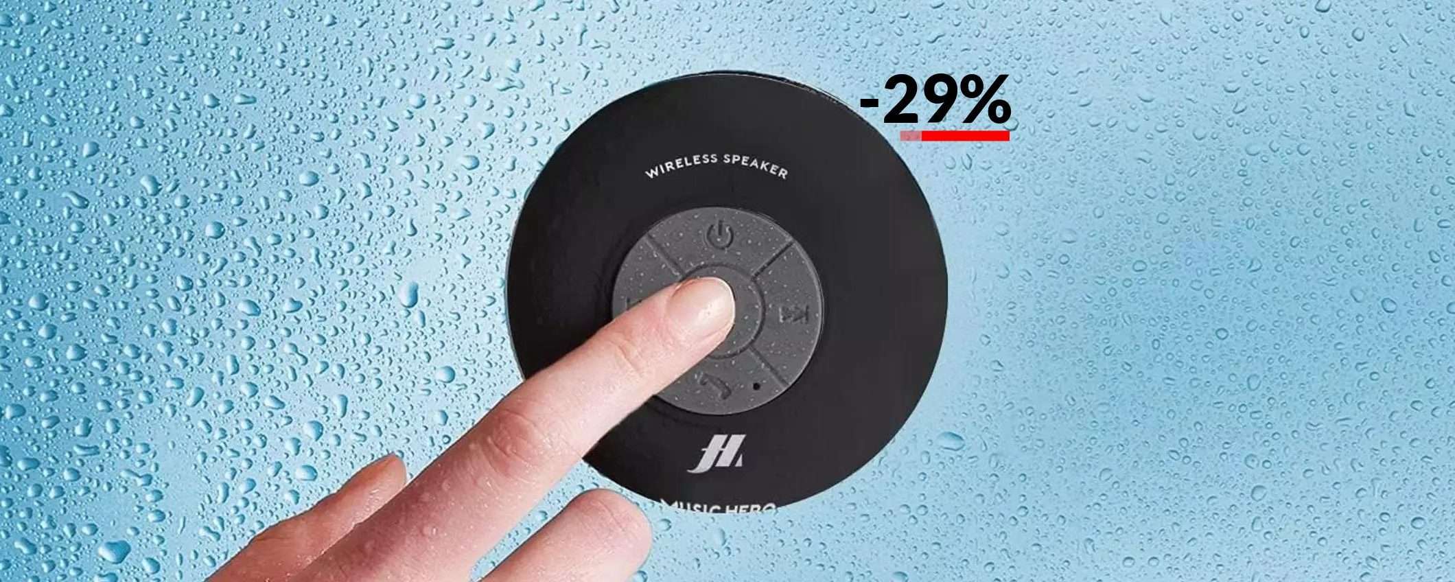 Cassa Bluetooth impermeabile e con ventosa: è il TOP a soli 14€ Cassa Bluetooth impermeabile e con ventosa: è il TOP a soli 14€