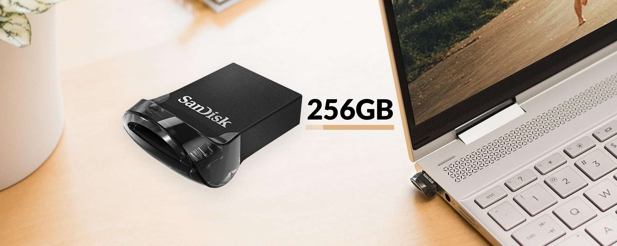 Chiavetta USB SanDisk: 256GB di spazio extra con poco più di 30€ Chiavetta USB SanDisk: 256GB di spazio extra con poco più di 30€