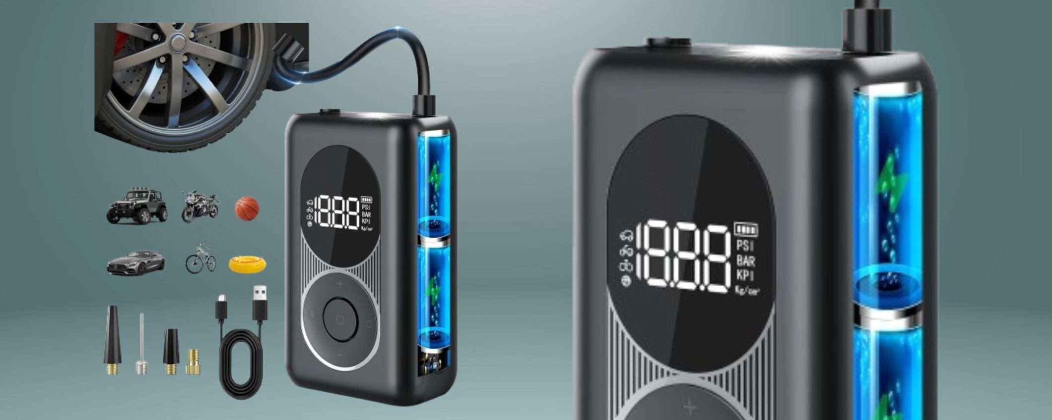 Compressore portatile a 22€ su Amazon: gomme dell'auto sempre PERFETTE Compressore portatile a 22€ su Amazon: gomme dell'auto sempre PERFETTE