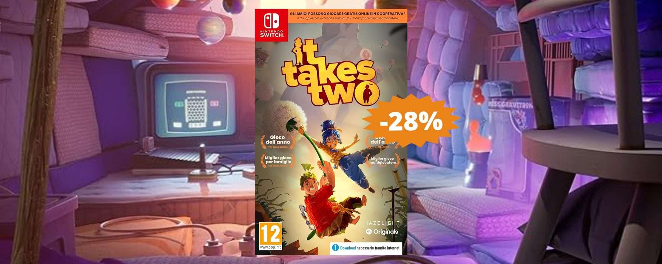 It Takes Two per Switch: un'occasione imperdibile su Amazon (-28%) It Takes Two per Switch: un'occasione imperdibile su Amazon (-28%)