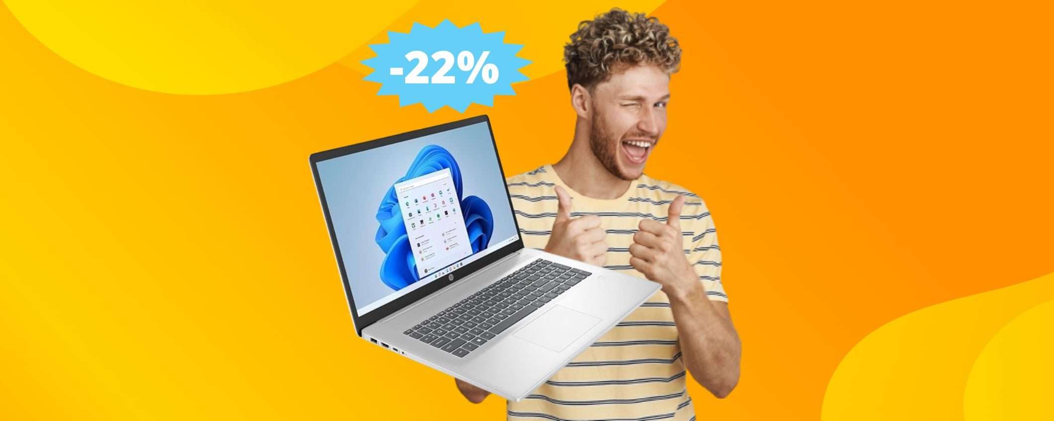Laptop HP 17-cn2002sl: sconto ESCLUSIVO del 22% su Amazon Laptop HP 17-cn2002sl: sconto ESCLUSIVO del 22% su Amazon