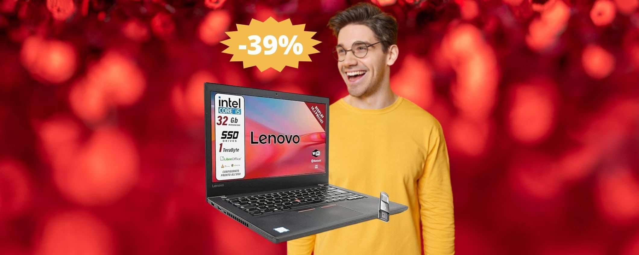 Laptop Lenovo ricondizionato: POTENZA in mega sconto del 39% Laptop Lenovo ricondizionato: POTENZA in mega sconto del 39%