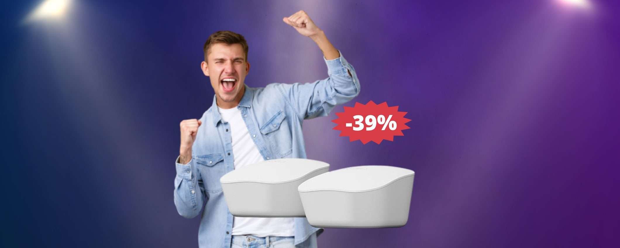 Router Wi-Fi mesh Amazon eero: POTENZIA la tua connessione (-39%) Router Wi-Fi mesh Amazon eero: POTENZIA la tua connessione (-39%)