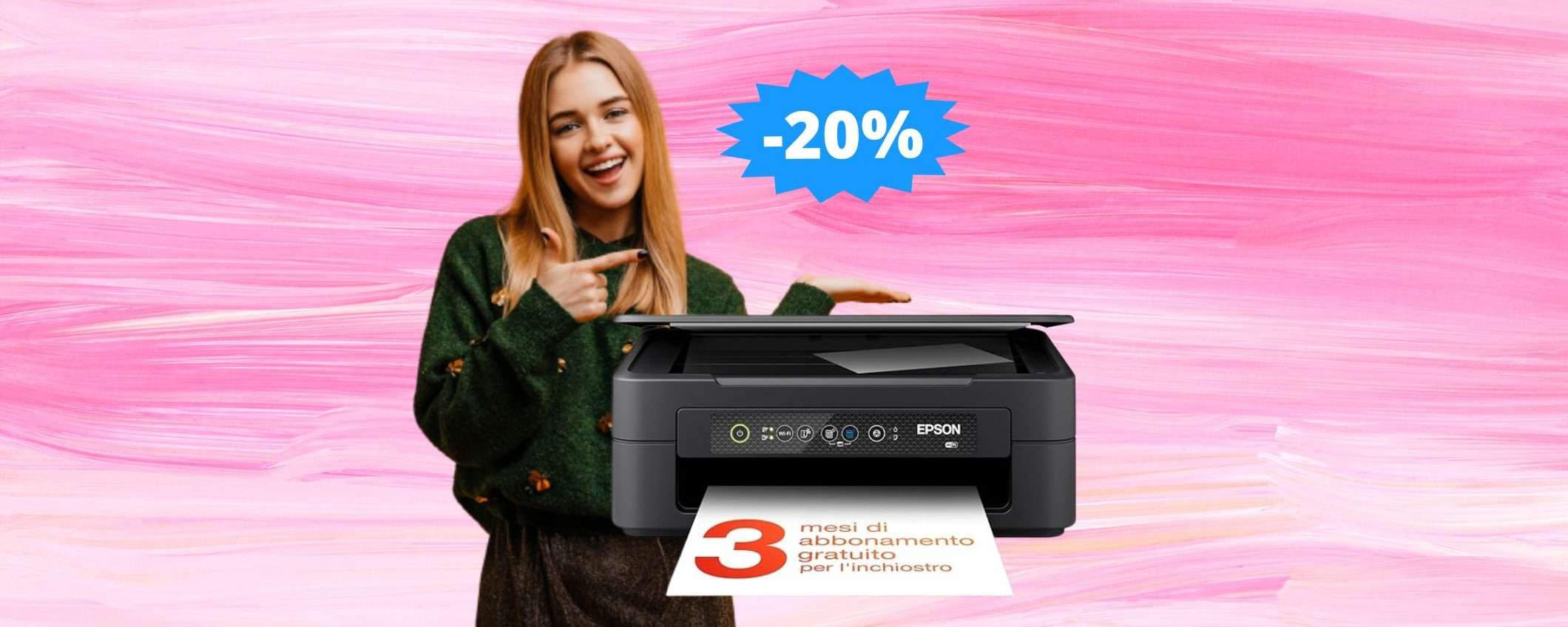 Stampante Epson Expression Home: sconto ESCLUSIVO del 20% Stampante Epson Expression Home: sconto ESCLUSIVO del 20%