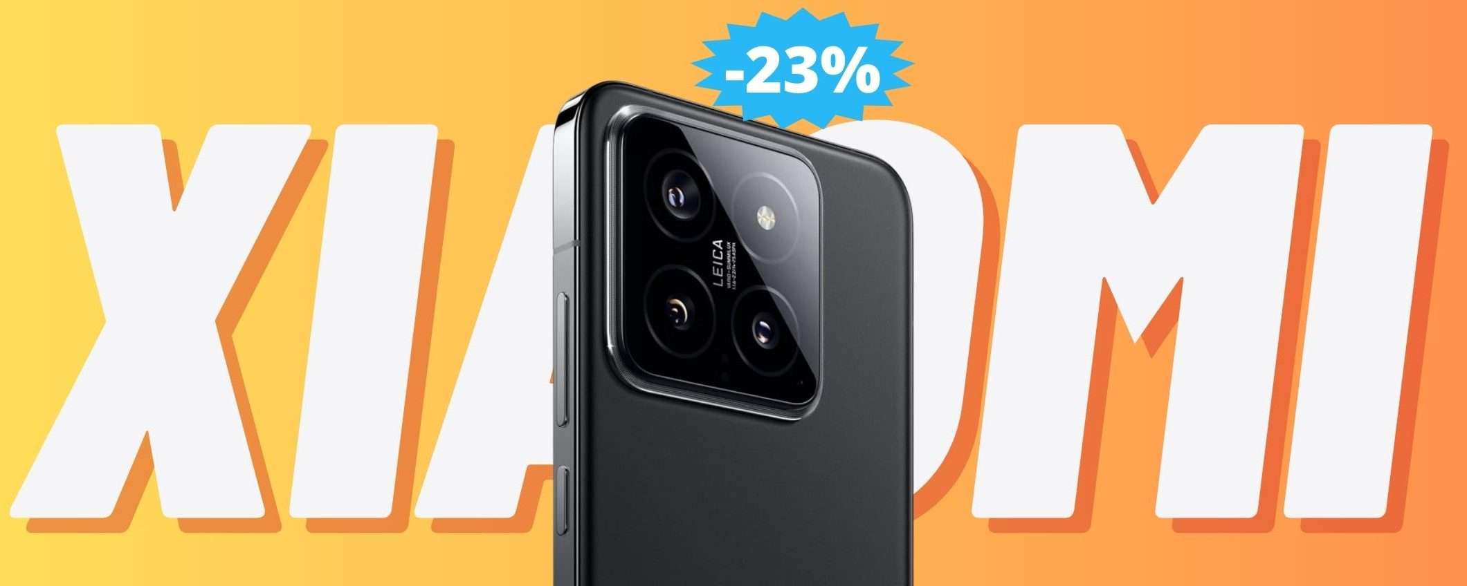 Xiaomi 14: OLTRE 200 euro di sconto su Amazon (-23%) Xiaomi 14: OLTRE 200 euro di sconto su Amazon (-23%)