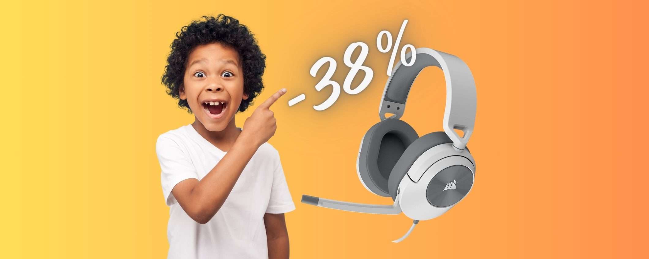 CORSAIR HS55: cuffie da gaming con audio surround in SCONTO al 38% CORSAIR HS55: cuffie da gaming con audio surround in SCONTO al 38%