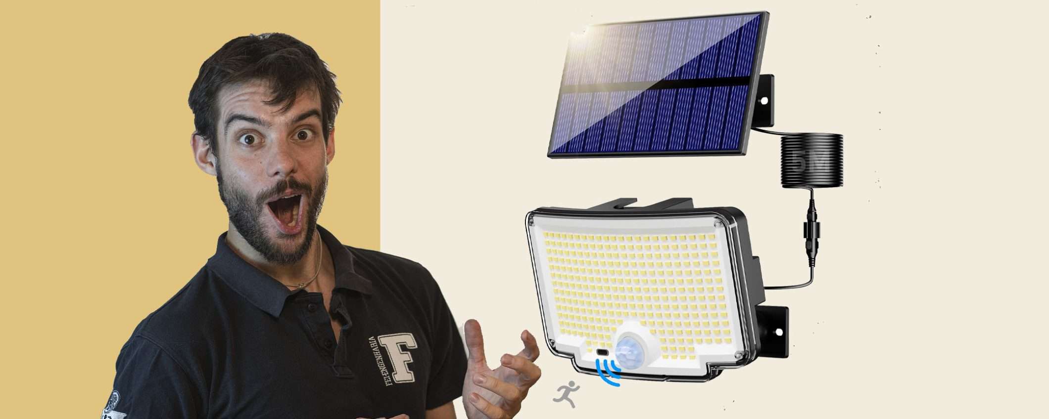 Faretto solare a LED da esterno in sconto WOW, a soli 15€ (-24%) Faretto solare a LED da esterno in sconto WOW, a soli 15€ (-24%)