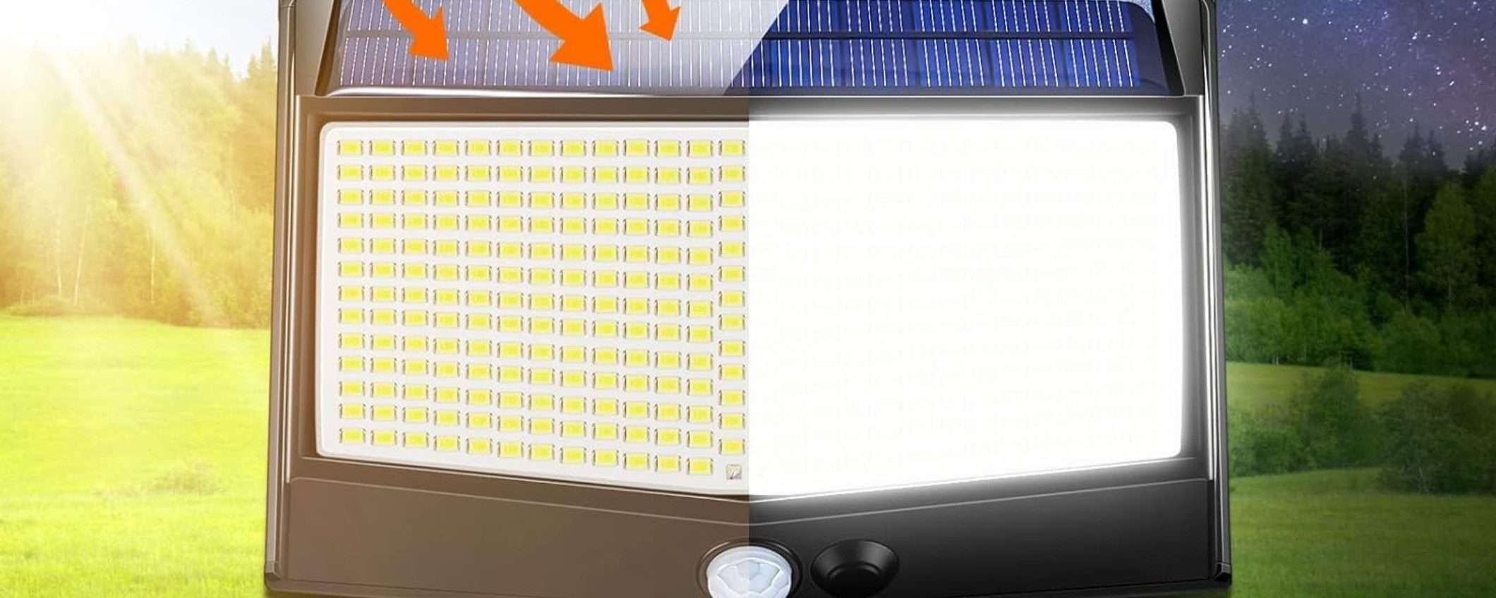 Faro solare 486 LED a 10€ su Amazon: potenza luminosa STRAORDINARIA Faro solare 486 LED a 10€ su Amazon: potenza luminosa STRAORDINARIA