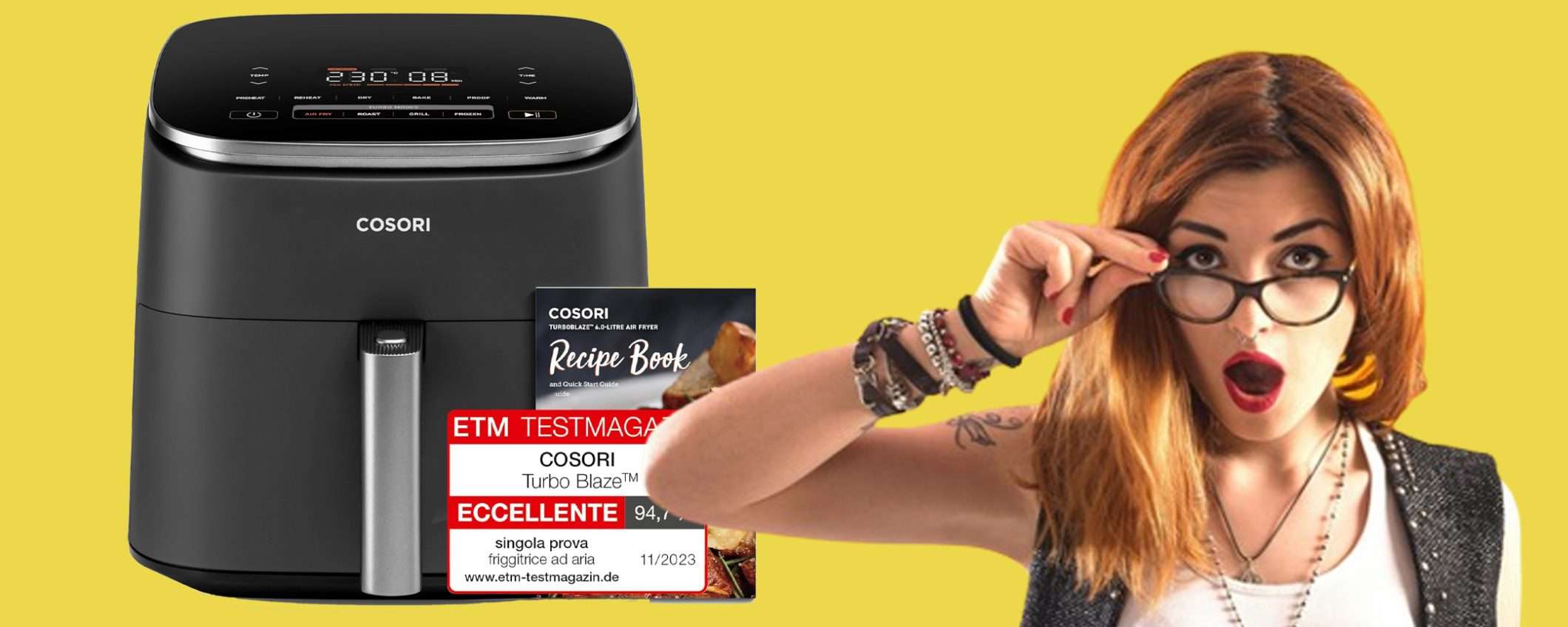Friggitrice ad aria Turbo Blaze 6litri: IMPERDIBILE con il Prime Day! Friggitrice ad aria Turbo Blaze 6litri: IMPERDIBILE con il Prime Day!
