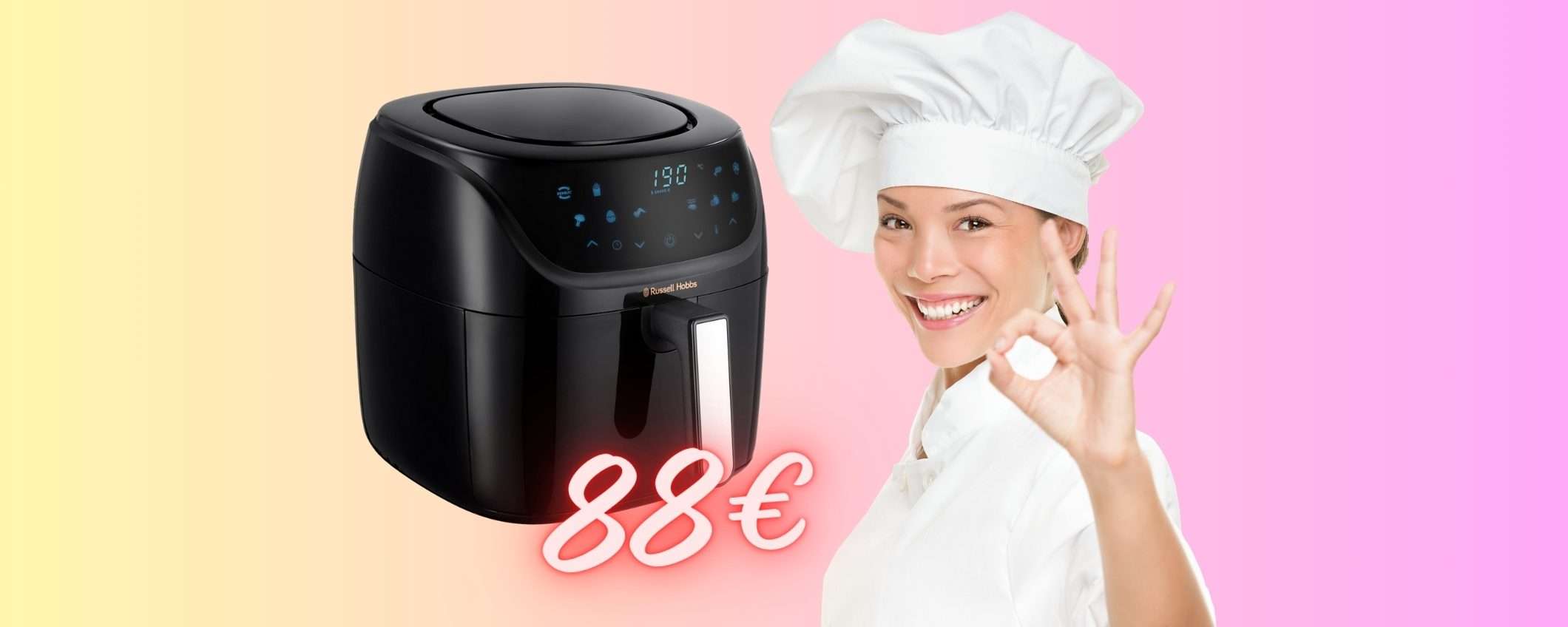 Friggitrice ad Aria XXL Russell Hobbs con 10 funzioni ora tua a SOLI 88€ Friggitrice ad Aria XXL Russell Hobbs con 10 funzioni ora tua a SOLI 88€