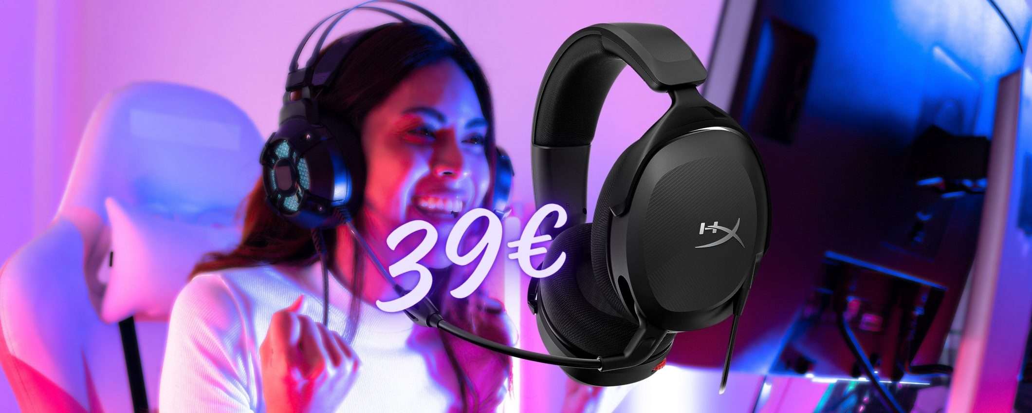 HyperX Cloud Stinger II Core: cuffie gaming con microfono SUPER (39€)