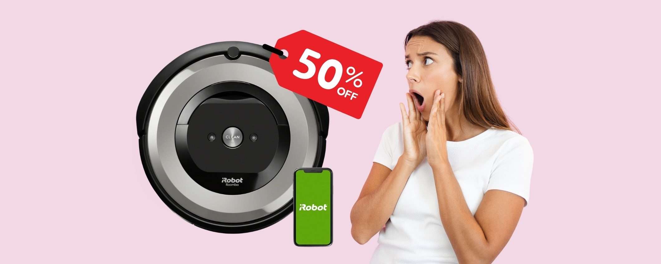 iRobot Roomba e5154: pavimenti splendenti con RISPARMIO del 50% iRobot Roomba e5154: pavimenti splendenti con RISPARMIO del 50%