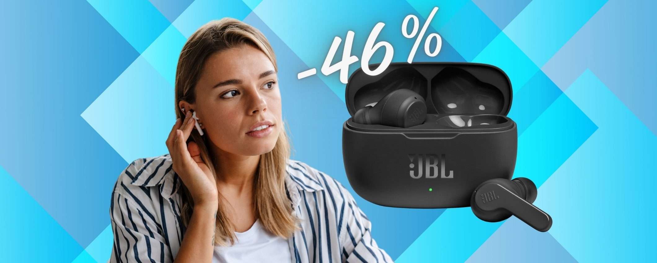 JBL Wave 200TW: in SCONTO del 46% le mitiche cuffiette wireless JBL Wave 200TW: in SCONTO del 46% le mitiche cuffiette wireless