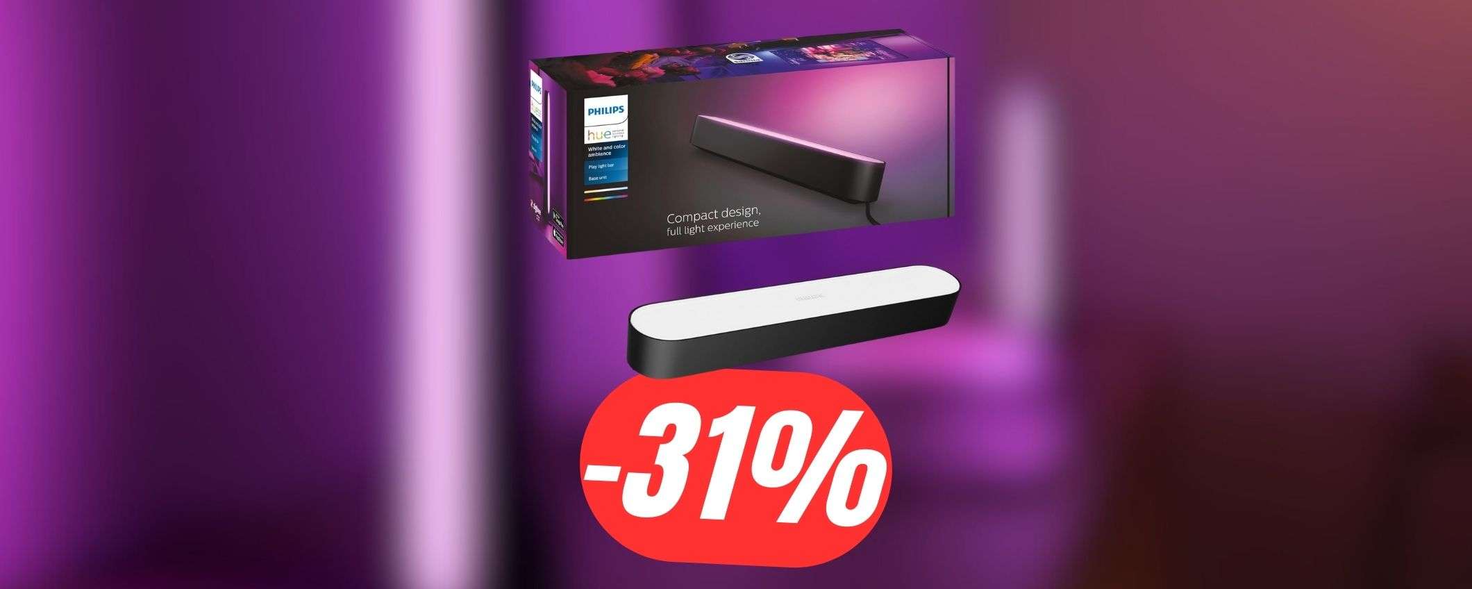 Illumina il tuo salotto con la lampada Philips Hue RGB (scontata del -31%!) Illumina il tuo salotto con la lampada Philips Hue RGB (scontata del -31%!)