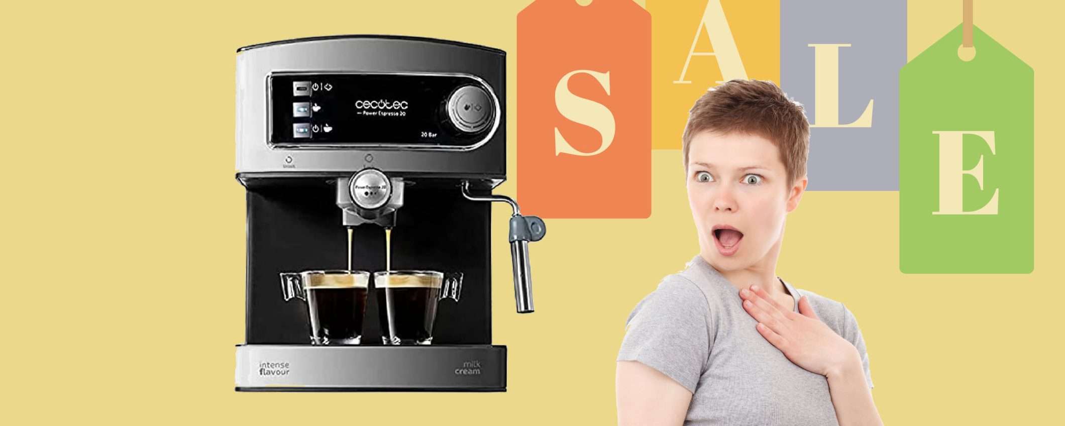 Macchina da caffè Cecotec Power Espresso a 69€: prezzo TOP! Macchina da caffè Cecotec Power Espresso a 69€: prezzo TOP!