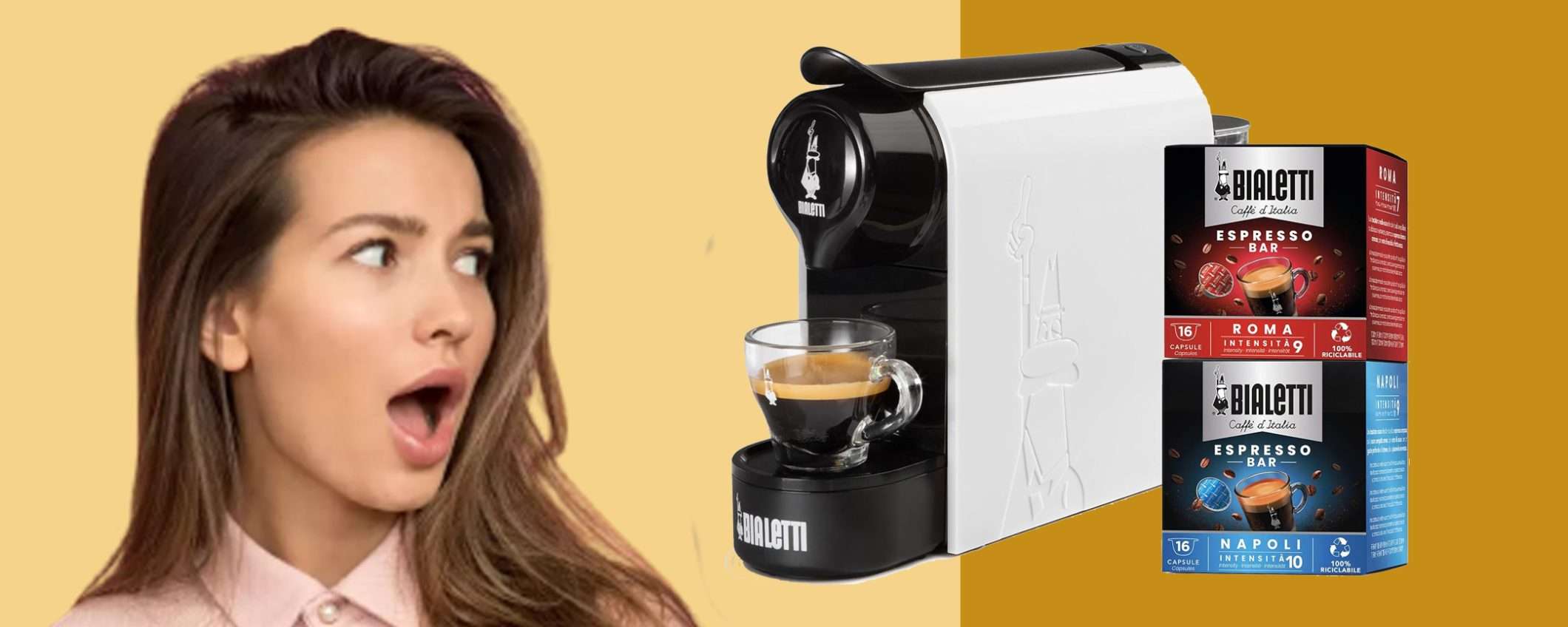 Bialetti Gioia+32capsule: sconto Prime Day IMPERDIBILE (-14%) Bialetti Gioia+32capsule: sconto Prime Day IMPERDIBILE (-14%)