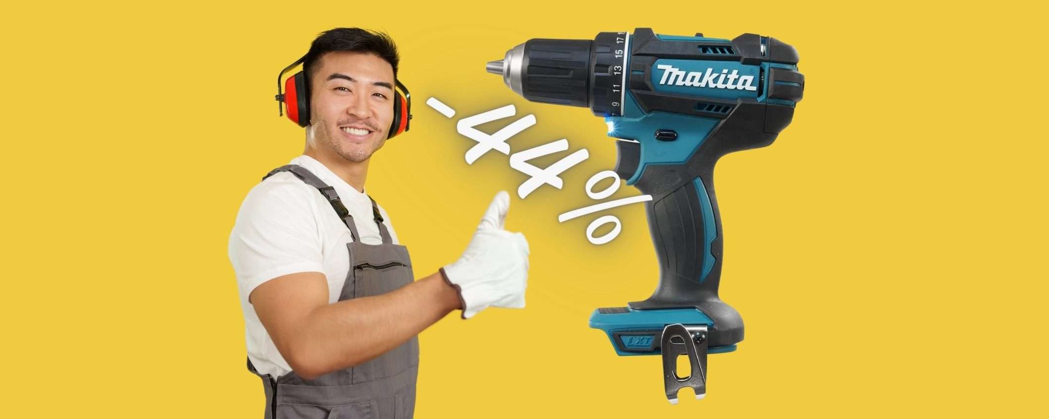 Makita SHOCK su Amazon: trapano avvitatore a batteria al 44% in MENO Makita SHOCK su Amazon: trapano avvitatore a batteria al 44% in MENO