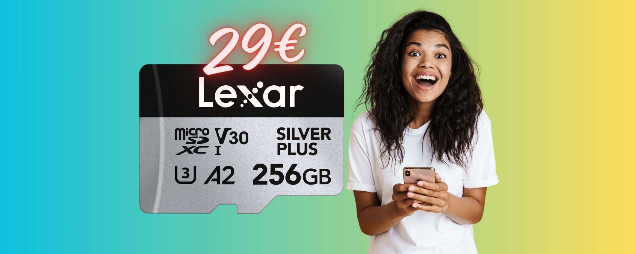 Memoria del cellulare piena? Con la microSD Lexar da 256GB risolvi (29€) Memoria del cellulare piena? Con la microSD Lexar da 256GB risolvi (29€)