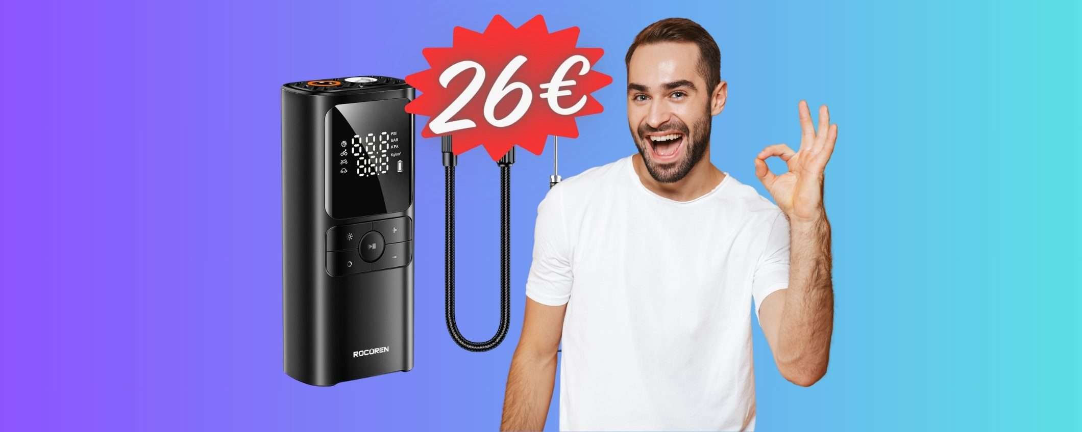 Mini compressore che gonfia di tutto e ricarica i dispositivi (26€) Mini compressore che gonfia di tutto e ricarica i dispositivi (26€)