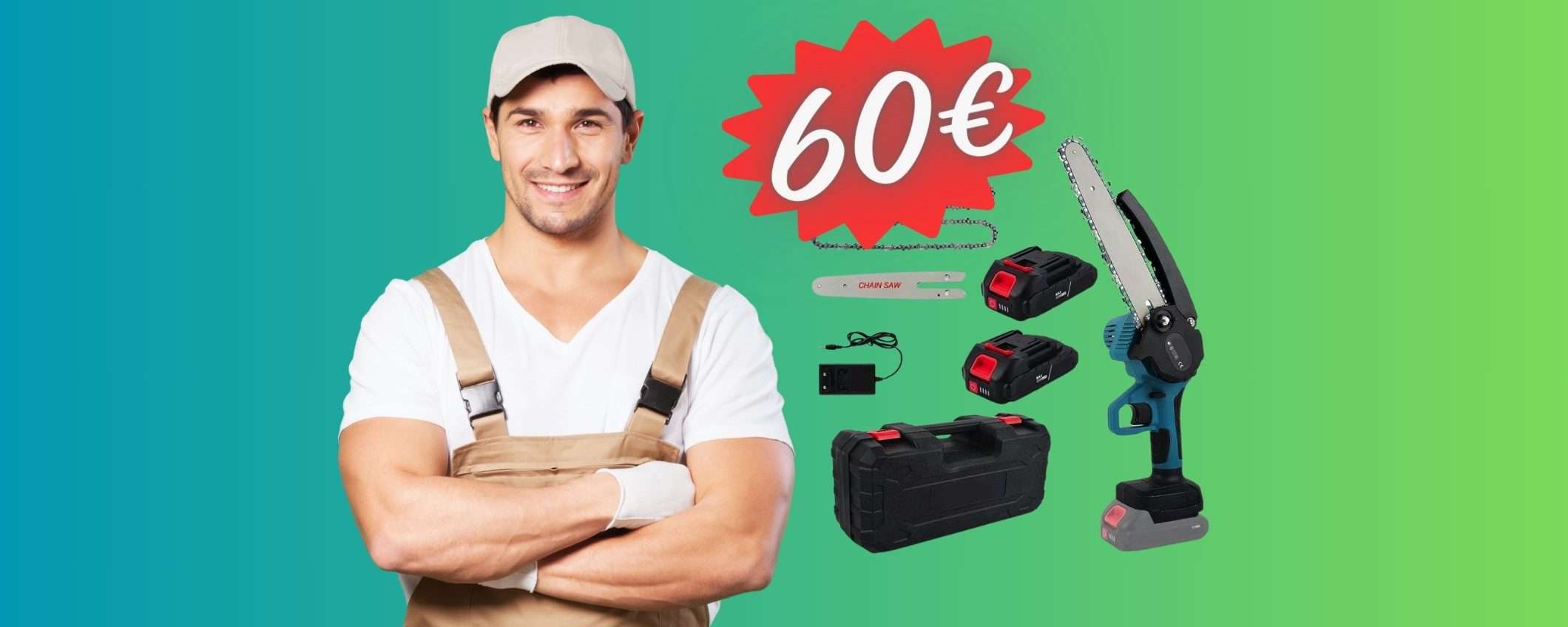 Mini sega elettrica con valigetta, ACCESSORI e 2 batterie al 31% su eBay Mini sega elettrica con valigetta, ACCESSORI e 2 batterie al 31% su eBay
