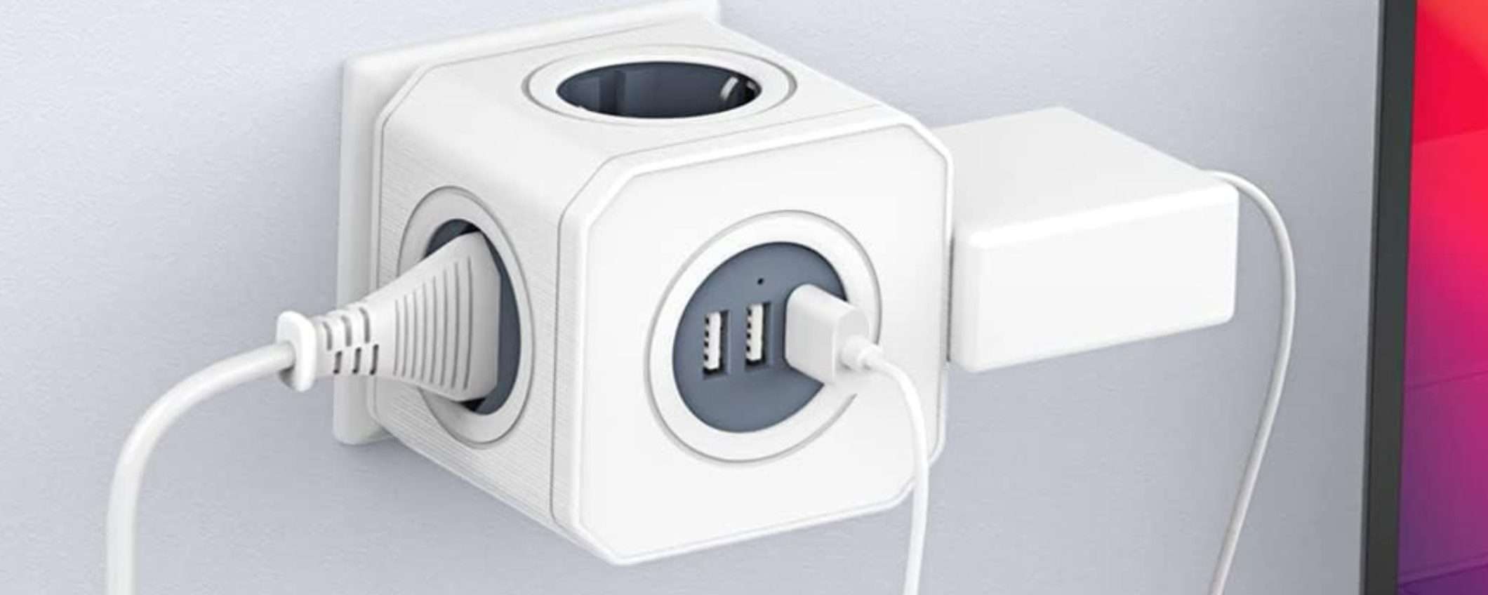 Multipresa 7 in 1 a 9,99€: il cubo SALVASPAZIO è geniale, promo Amazon WOW Multipresa 7 in 1 a 9,99€: il cubo SALVASPAZIO è geniale, promo Amazon WOW