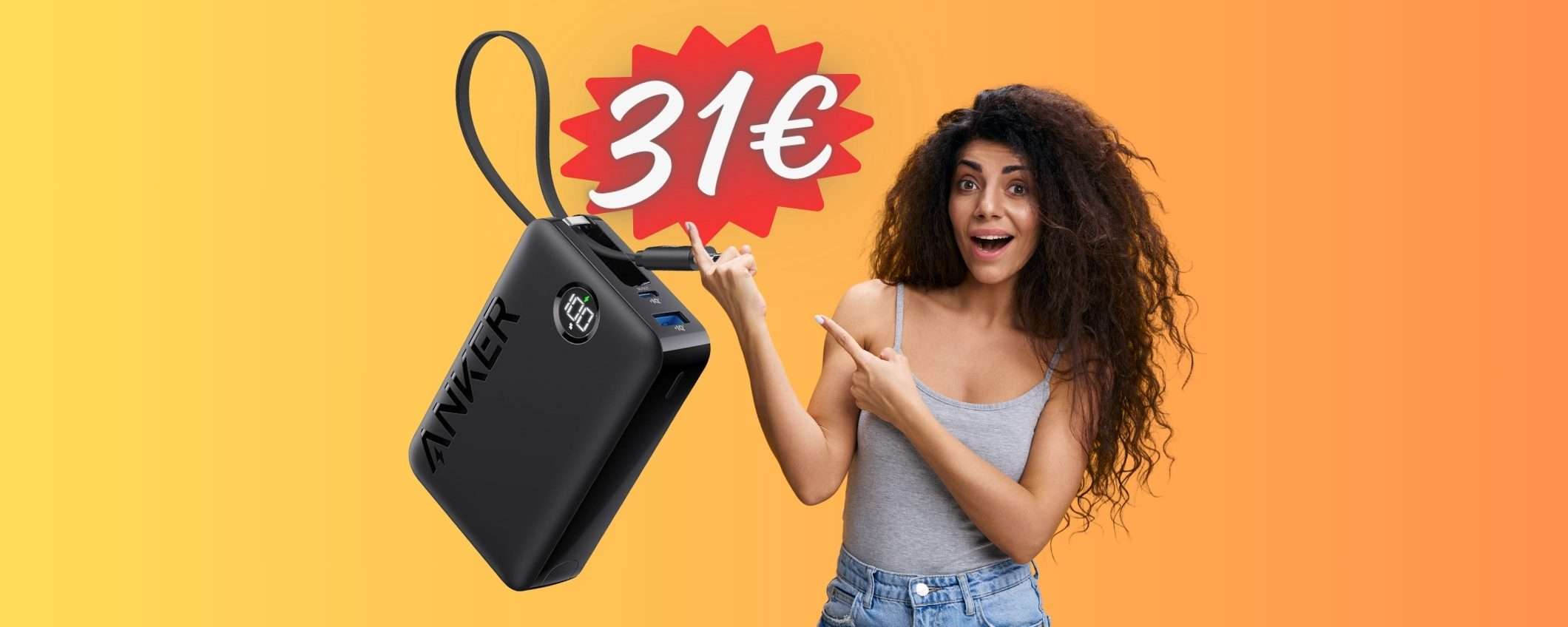 OFFERTA del weekend: Power Bank con cavo integrato e 2 uscite a SOLI 31€ OFFERTA del weekend: Power Bank con cavo integrato e 2 uscite a SOLI 31€