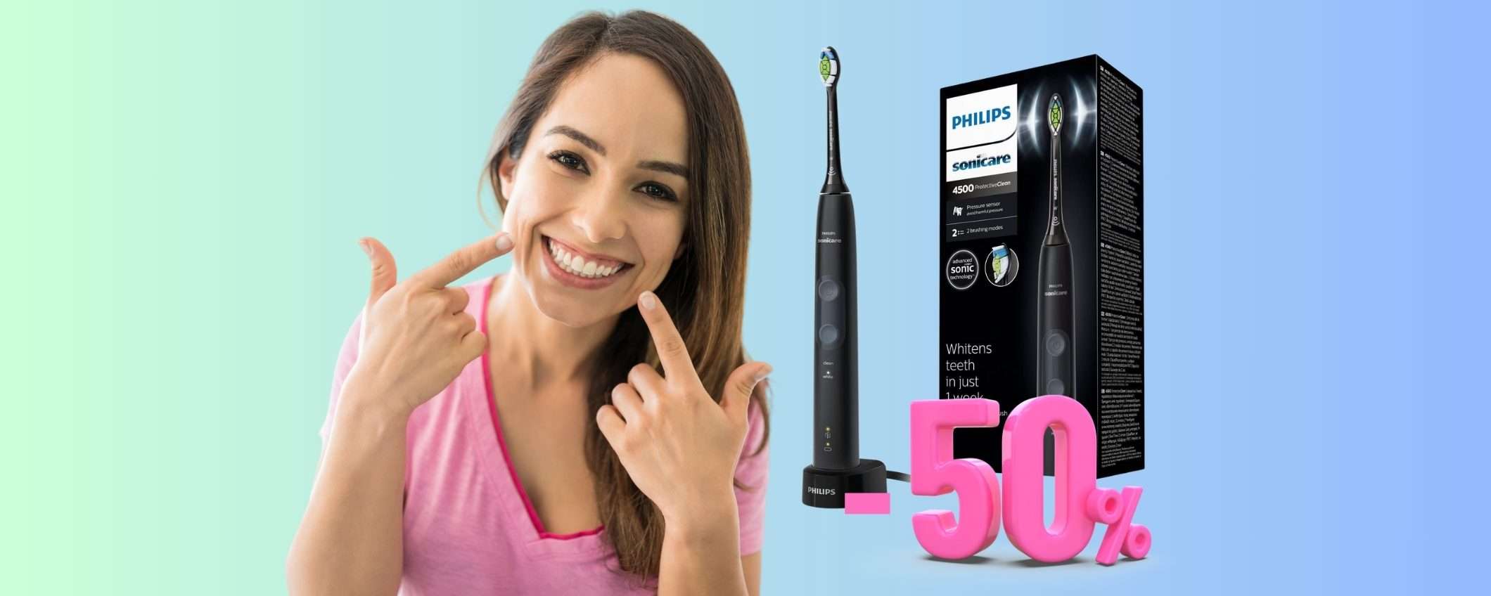 Philips Sonicare: spazzolino elettrico a METÀ PREZZO su Amazon Philips Sonicare: spazzolino elettrico a METÀ PREZZO su Amazon
