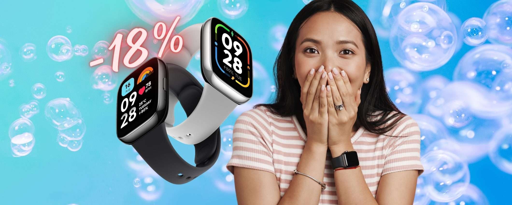 PREZZO REGALO Amazon per Xiaomi Redmi Watch 3 Active, ora al 18% PREZZO REGALO Amazon per Xiaomi Redmi Watch 3 Active, ora al 18%