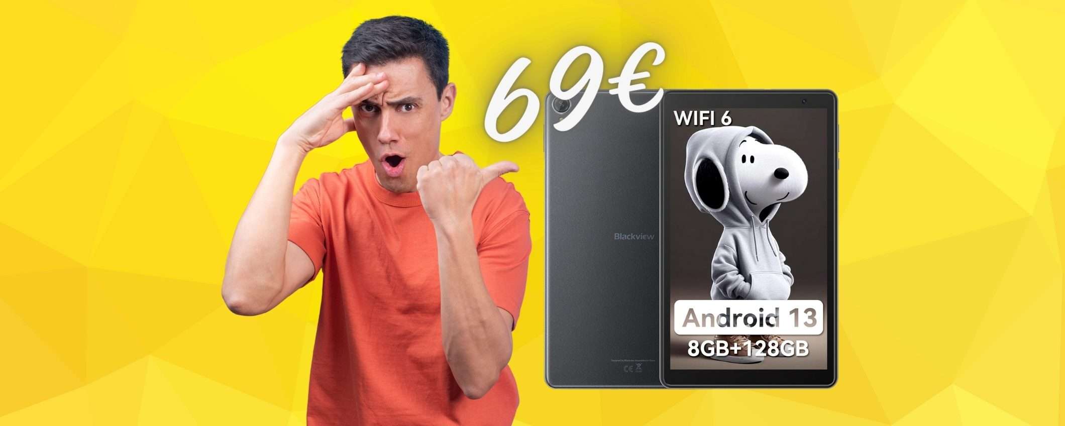 PREZZO SHOCK per questo Tablet basato su Android 13 da 128GB (69€) PREZZO SHOCK per questo Tablet basato su Android 13 da 128GB (69€)