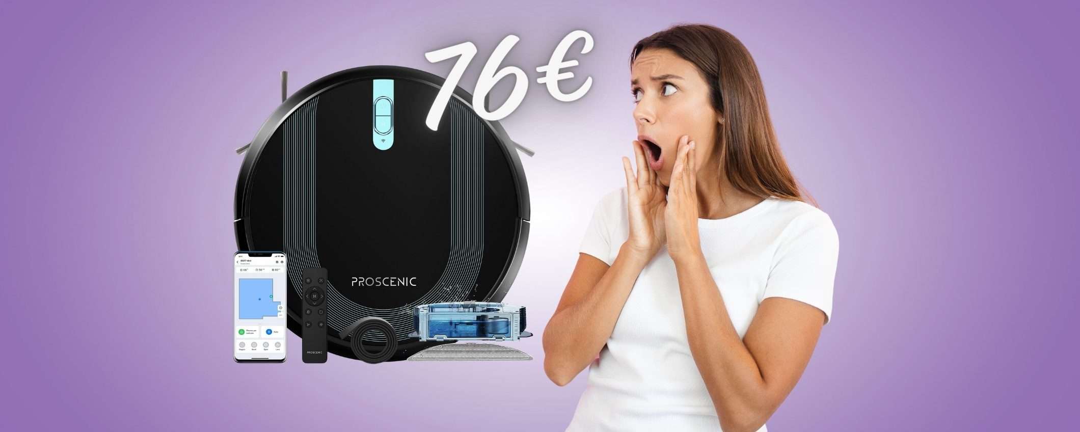 Proscenic 850T: il robot aspirapolvere e lavapavimenti a MENO della METÀ Proscenic 850T: il robot aspirapolvere e lavapavimenti a MENO della METÀ