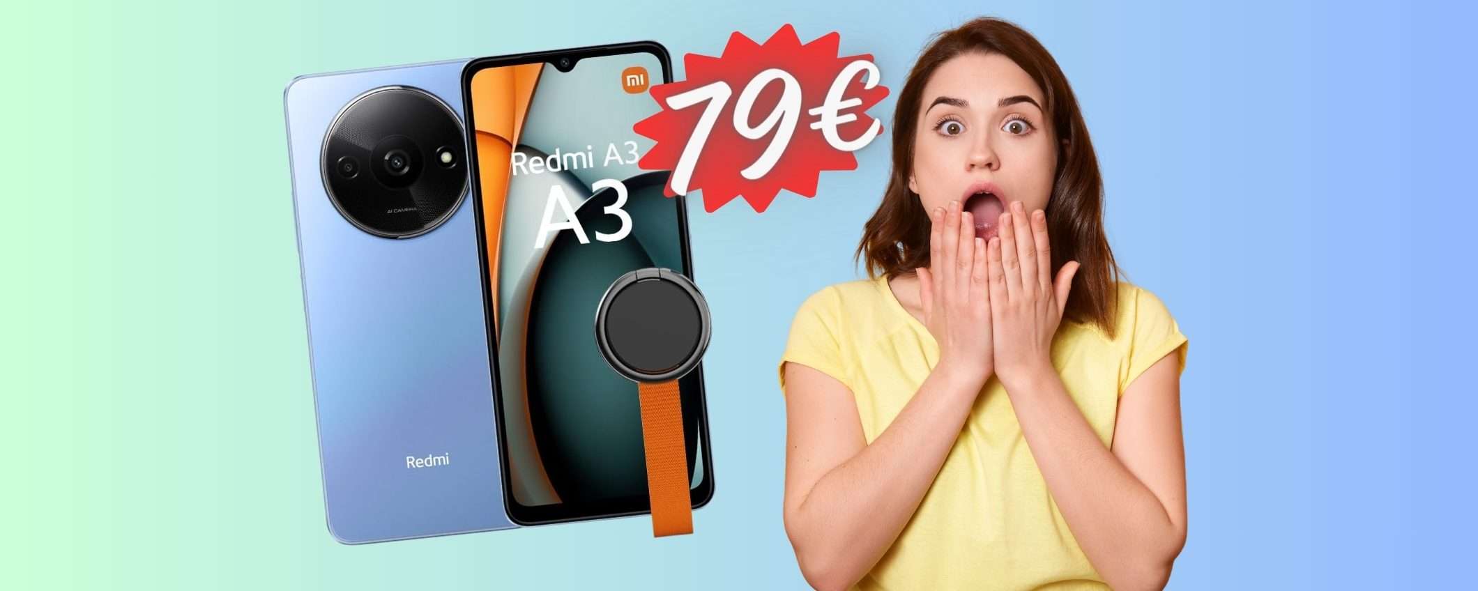 Redmi A3: il più economico su Amazon al MINIMO STORICO, ora 79€ Redmi A3: il più economico su Amazon al MINIMO STORICO, ora 79€
