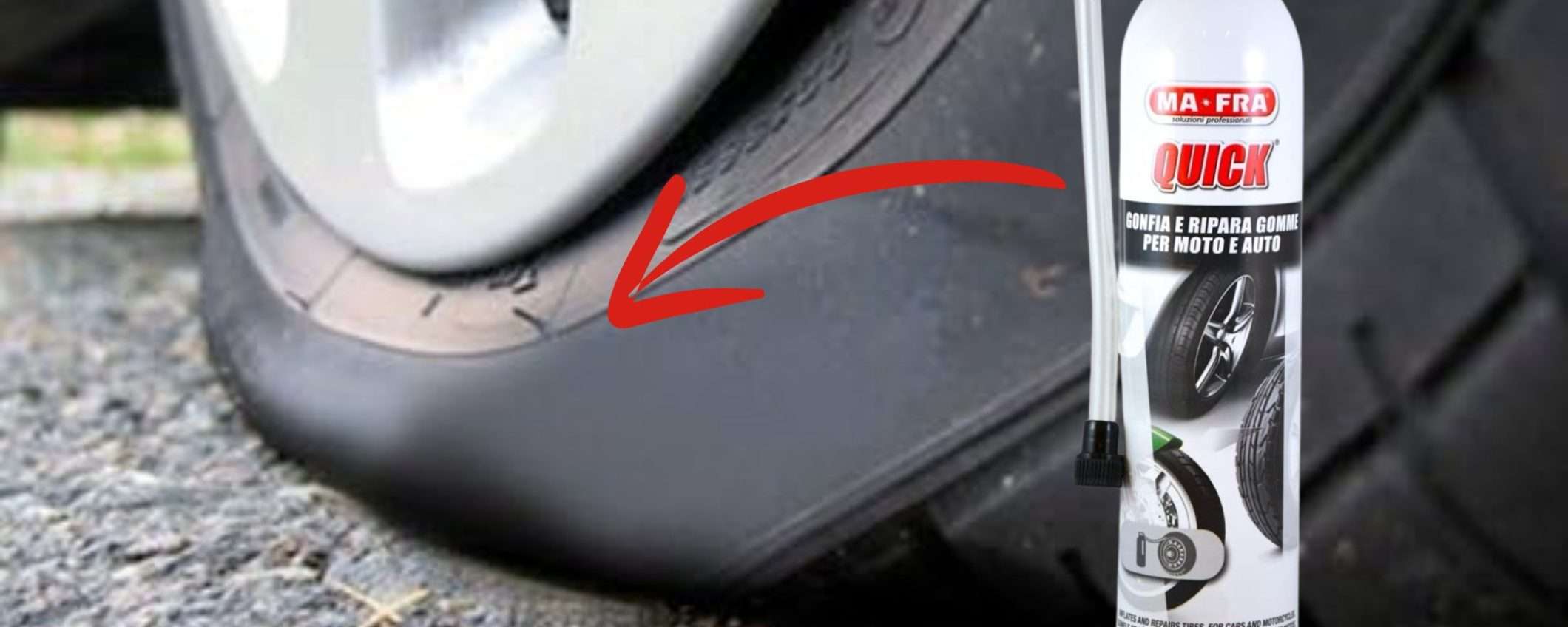 Gomma dell'auto subito RIPARATA e GONFIATA: questo prodotto è assurdo (10€) Gomma dell'auto subito RIPARATA e GONFIATA: questo prodotto è assurdo (10€)