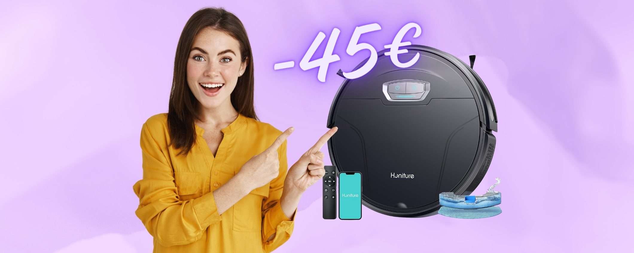 Robot che aspira e lava in una passata tuo a 45€ in MENO con il COUPON Robot che aspira e lava in una passata tuo a 45€ in MENO con il COUPON