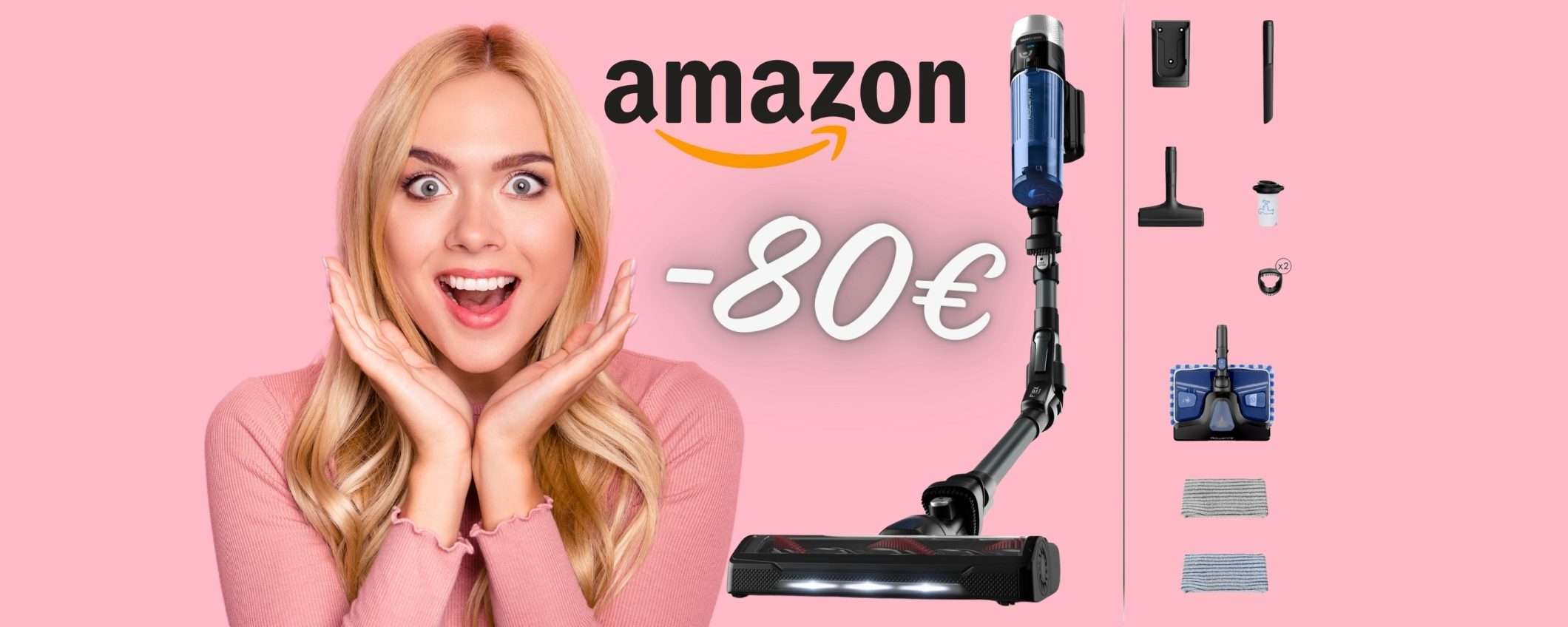 Rowenta Xforce Flex: l'aspirapolvere wireless da 250W a 80€ in MENO Rowenta Xforce Flex: l'aspirapolvere wireless da 250W a 80€ in MENO