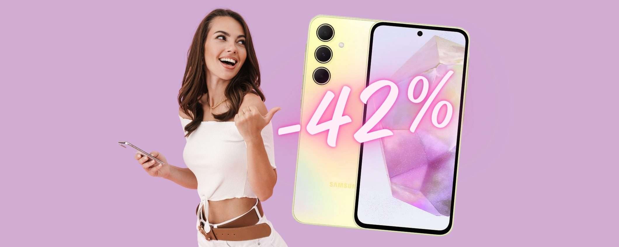Samsung Galaxy A35 5G: un AFFARE su Amazon con SCONTO del 42% Samsung Galaxy A35 5G: un AFFARE su Amazon con SCONTO del 42%