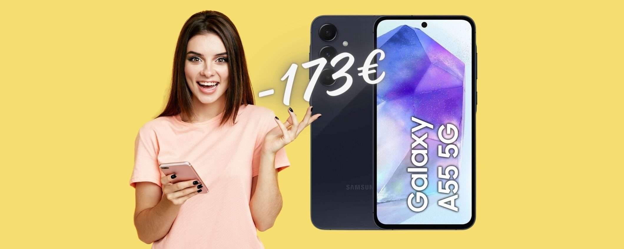 Samsung Galaxy A55 5G da 256GB CROLLA su eBay, ora RISPARMI 173€ Samsung Galaxy A55 5G da 256GB CROLLA su eBay, ora RISPARMI 173€