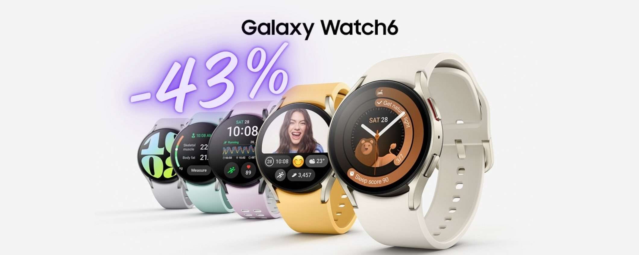 Samsung Galaxy Watch6 LTE ritorna al MINIMO STORICO Amazon (-43%) Samsung Galaxy Watch6 LTE ritorna al MINIMO STORICO Amazon (-43%)