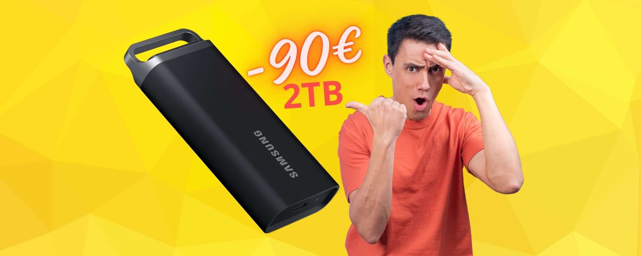 Samsung Memorie T5 EVO: SSD portatile da 2TB a PREZZO da FAVOLA Samsung Memorie T5 EVO: SSD portatile da 2TB a PREZZO da FAVOLA