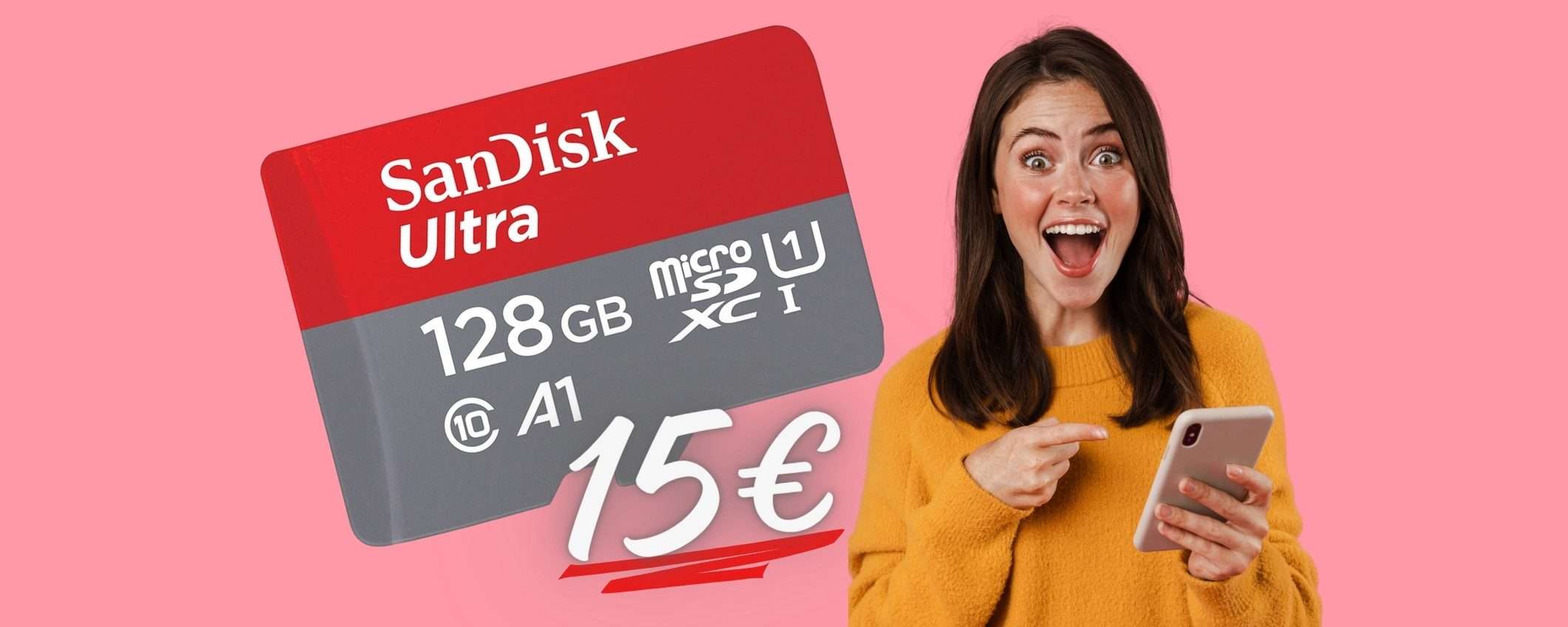 Scheda microSD SanDisk Ultra da 128GB a COSTO RIDICOLO (15€) Scheda microSD SanDisk Ultra da 128GB a COSTO RIDICOLO (15€)