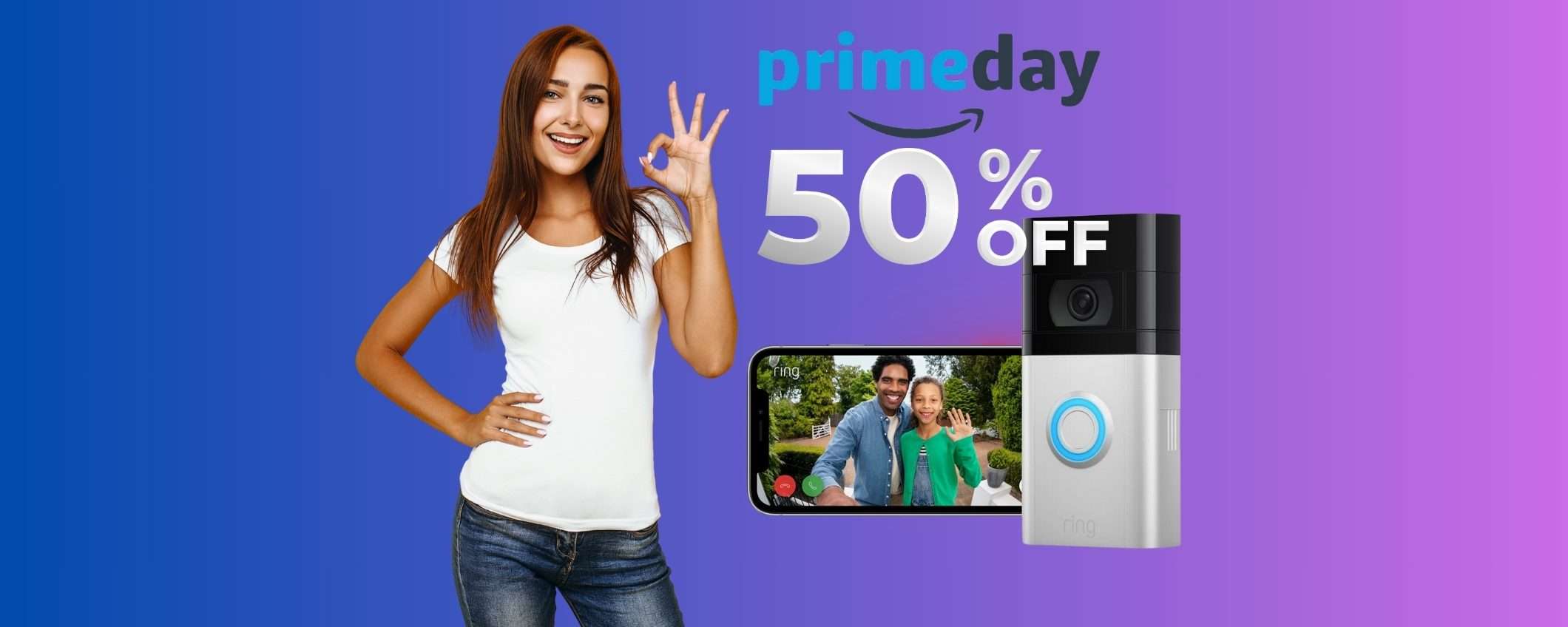 Sconto del 50% per Ring Video Doorbell 4 di Amazon (anteprima Prime Day) Sconto del 50% per Ring Video Doorbell 4 di Amazon (anteprima Prime Day)