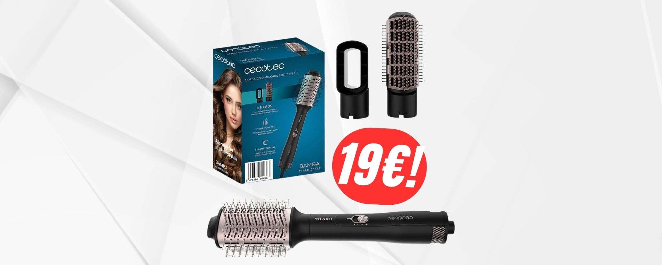 PREZZO SHOCK per la SPAZZOLA ad aria che liscia, arriccia e asciuga (19€!) PREZZO SHOCK per la SPAZZOLA ad aria che liscia, arriccia e asciuga (19€!)